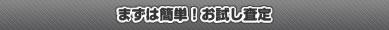 まずは簡単！お試し査定